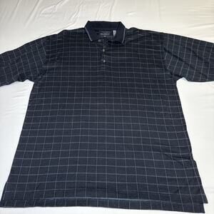 Vintage Siegfried Mens XL Tall Navy Preppy Ringer Polo Shirt 100% Cotton NWT